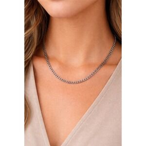 925 Italy Milor Sterling Silver 18" Flat Curb Chain Necklace 12.2g